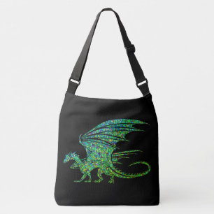 Bolsa Ajustável Dragão Mosaico Verde Incrível 