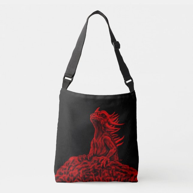 Bolsa Ajustável Dragão vermelho pequeno (Frente)