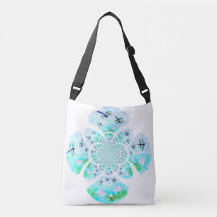 Bolsa Ajustável Dragonfly Waterlily Flowers Natureza Floral