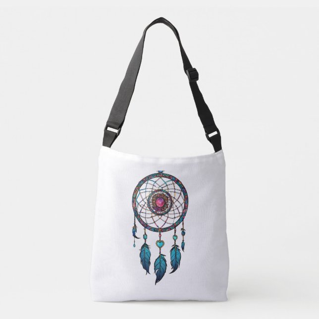Bolsa Ajustável Dream Catcher Tattoo - Fusão de Luz e Tradi (Frente)