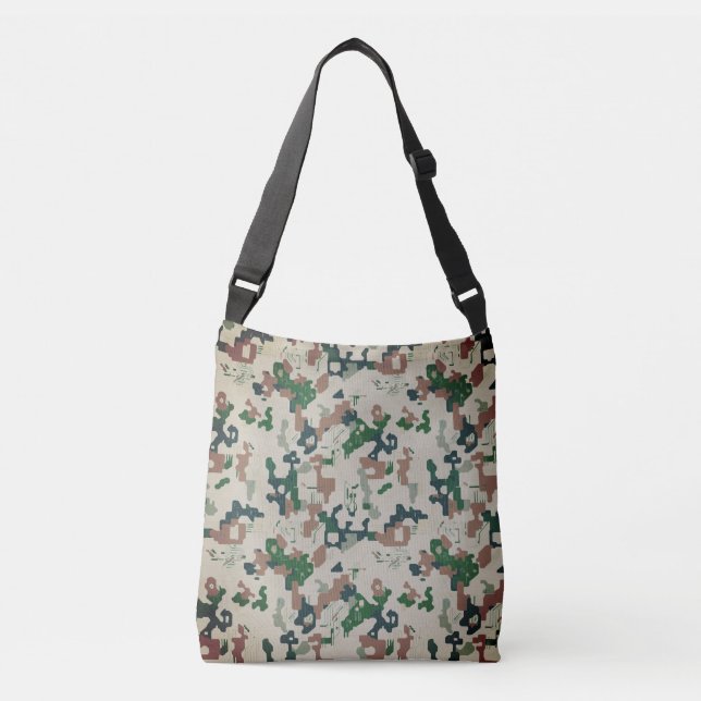 Bolsa Ajustável Earth Pixel Woodland  (Frente)