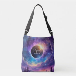 Bolsa Ajustável Eclipse Solar com Céu Celestial Cósmico Roxo