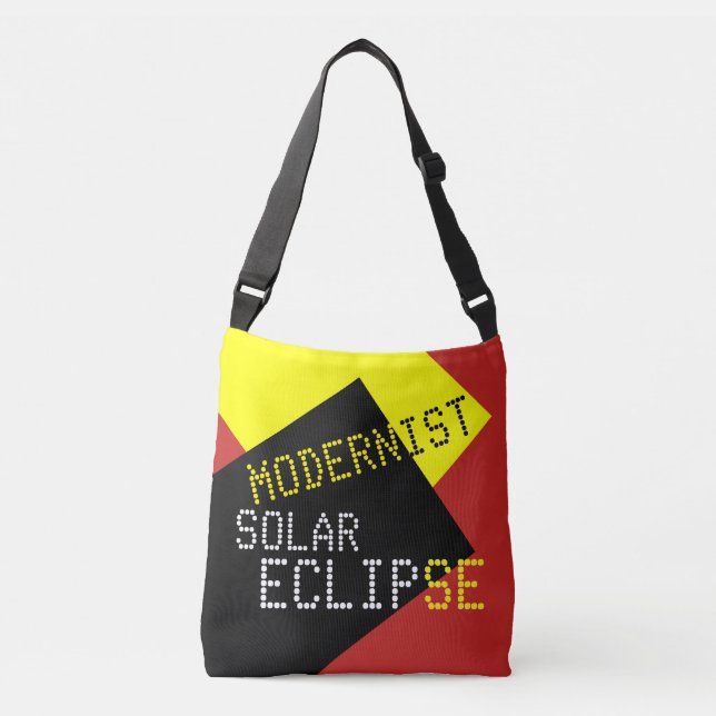 Bolsa Ajustável Eclipse Solar Modernista Curioso personalizável (Frente)