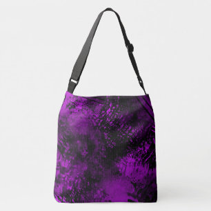 Bolsa Ajustável Efeito de Hatch Paint Splatter Purple & Black