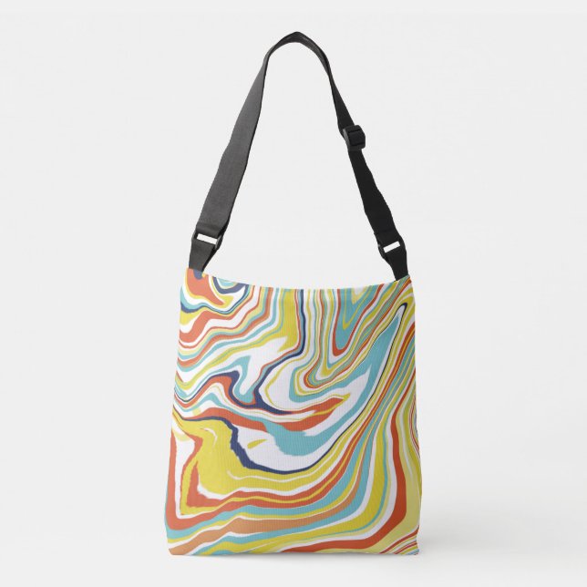 Bolsa Ajustável Efeito mármore de arte líquida Abstrato moderna (Frente)
