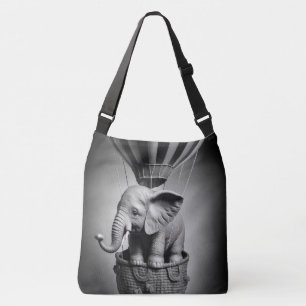 Bolsa Ajustável Elefante bebê em balão de ar quente