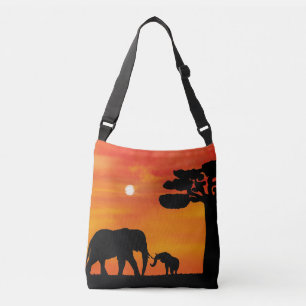 Bolsa Ajustável elefante, ,céu ,animais ,nascer do sol ,natureza ,