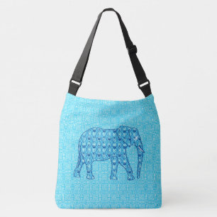 Bolsa Ajustável Elefante da flor de Lotus - turquesa