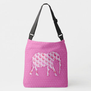 Bolsa Ajustável Elefante de Paisley - rosa e fúcsia do gelo