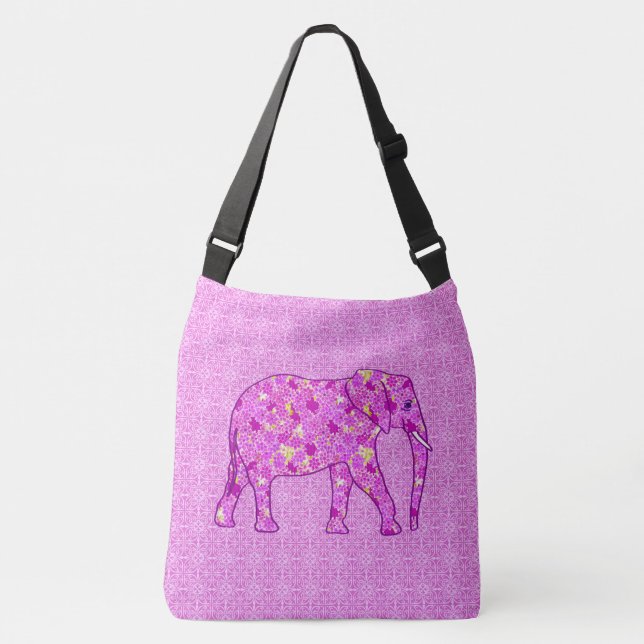 Bolsa Ajustável Elefante flor - orquídea e magenta (Frente)