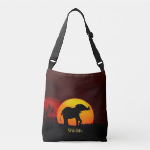Bolsa Ajustável Elefante selvagem & nascer do sol na selva