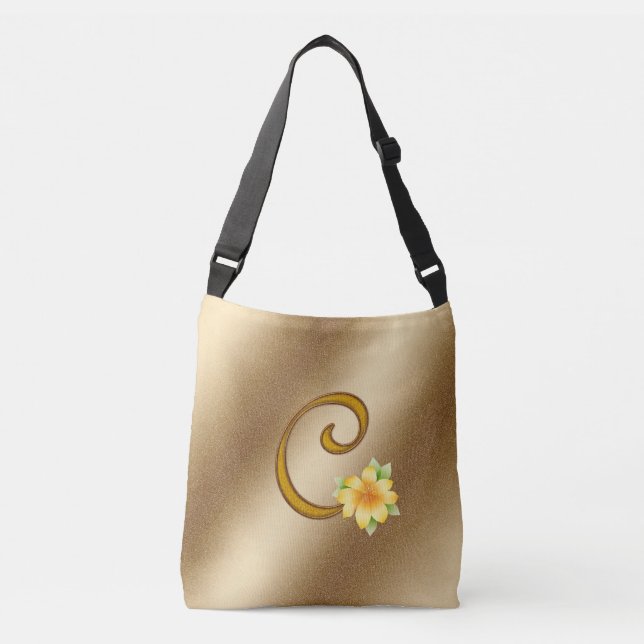Bolsa Ajustável Elegante Floral Dourado C (Frente)