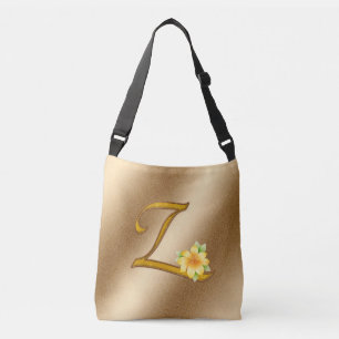 Bolsa Ajustável Elegante Floral Dourado Z