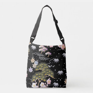 Bolsa Ajustável Elegante Trabalho de arte botânico inspirado em j