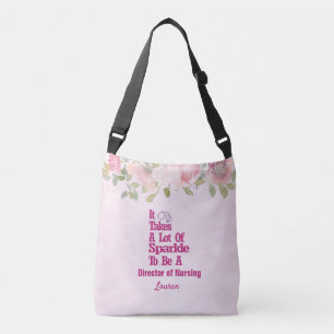 Bolsa Ajustável Enfermeira de DON Floral Rosa Personalizada - Saco