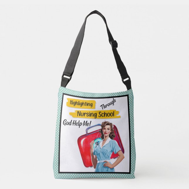 Bolsa Ajustável Enfermeiro Retroativo Pinup_ Nursing Notas (Frente)