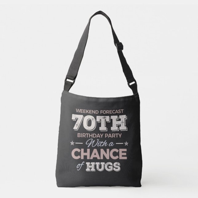 Bolsa Ajustável Engraçado 70 de aniversário (Frente)