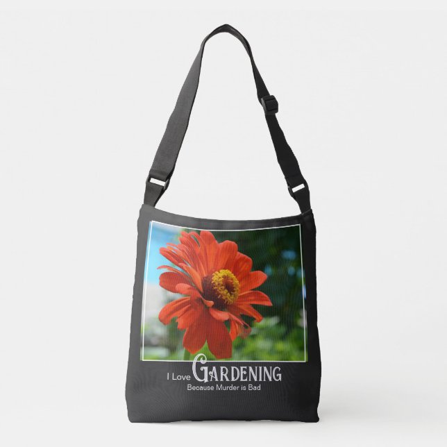Bolsa Ajustável Engraçado jardinagem que diz margarida verde-alara (Frente)