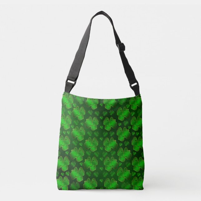 Bolsa Ajustável engraçado, rindo, com vergonha, verde, Dia de São  (Frente)