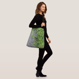 Bolsa Ajustável Entodon seductrix verde-musgo na pedra cinza