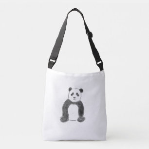 Bolsa Ajustável Esboço fofo de panda preto e branco