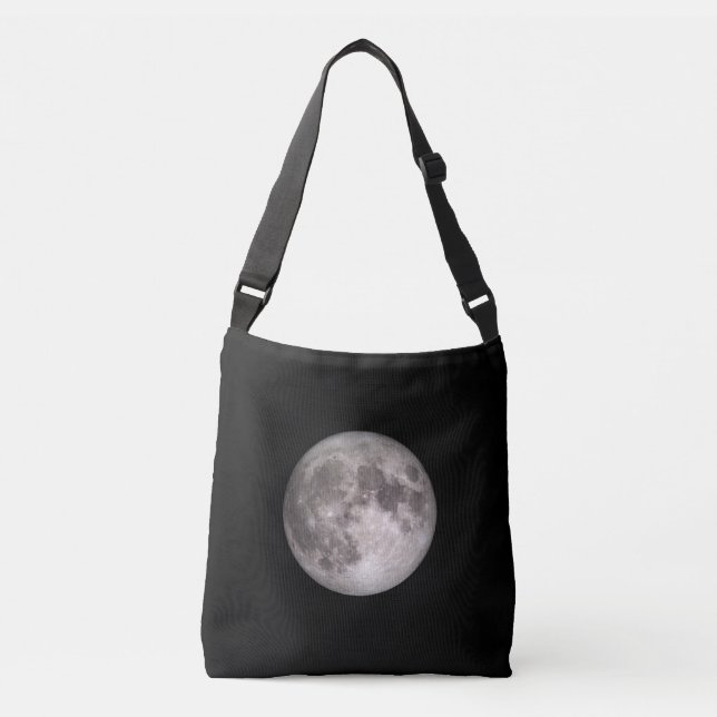 Bolsa Ajustável espaço negro da lua de cheio (Frente)