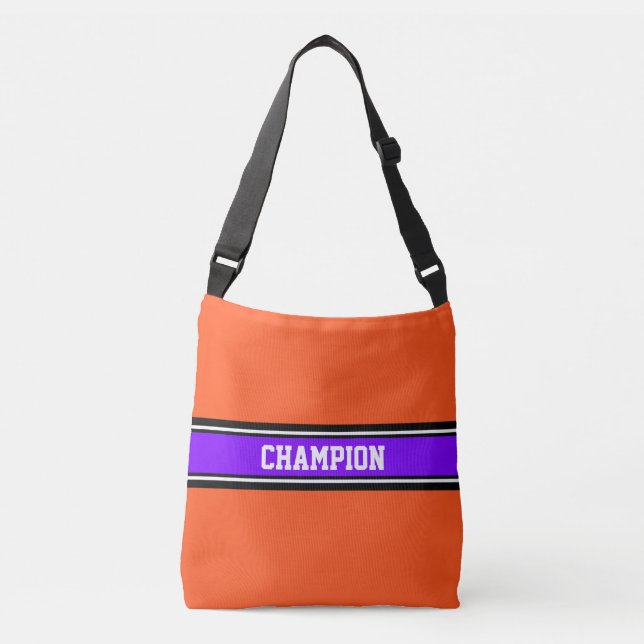 Bolsa Ajustável ESPORTES - violeta, preta, branca (Frente)