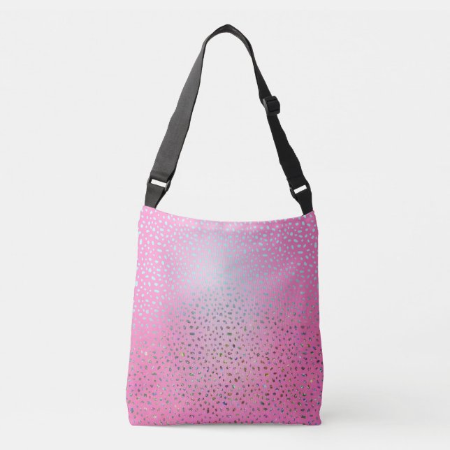 Bolsa Ajustável Estampa de Guepardo Rosa Brilhante (Frente)