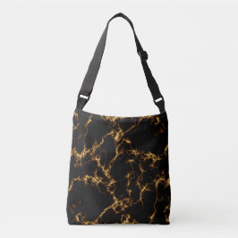 Bolsa Ajustável Estilo de mármore elegante3 - Dourado preto