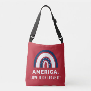 Bolsa Ajustável Estiloso Arco-Íris Patriótico Americano EUA 4 De J