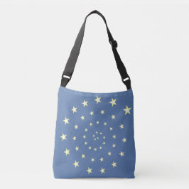 Bolsa Ajustável Estrelas Elegantes Espirais em Azul Maravilhoso