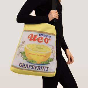 Bolsa Ajustável etiqueta da toranja da marca de Uco dos anos 30