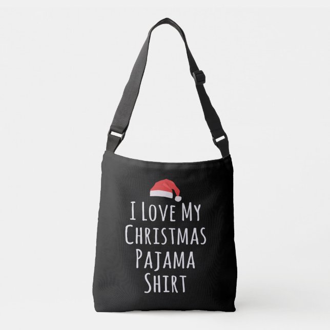 Bolsa Ajustável Eu adoro a minha camisa de Natal do Pajama (Frente)
