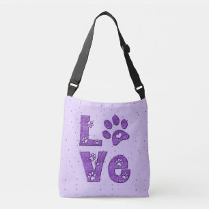 Bolsa Ajustável Eu adoro gatos - roxo