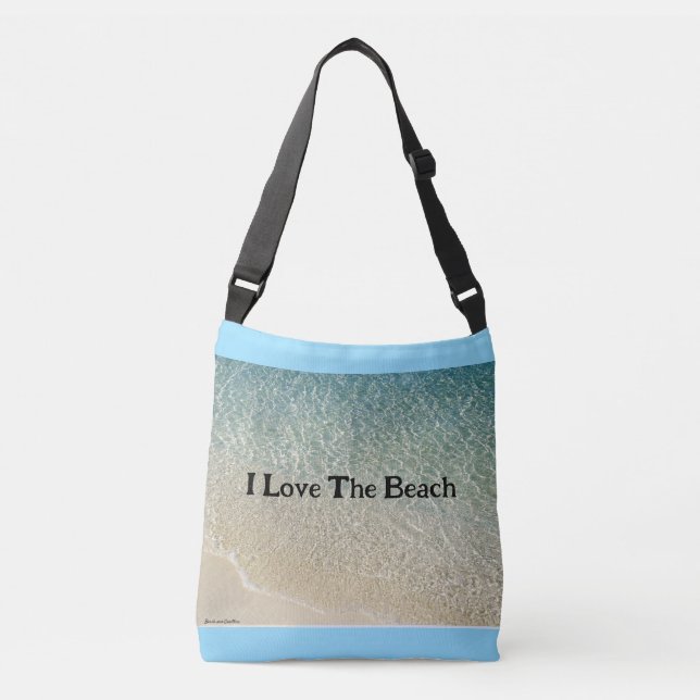 Bolsa Ajustável Eu amo a praia (Frente)