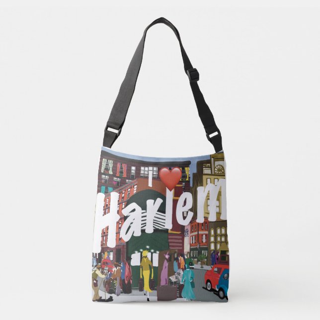 Bolsa Ajustável Eu amo Harlem (Frente)