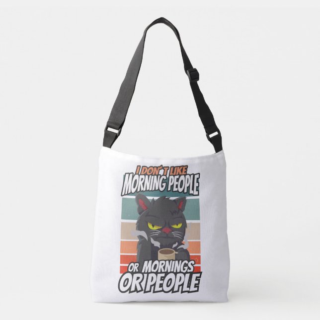 Bolsa Ajustável Eu não gosto de pessoas matinais ou manhãs ou pess (Frente)