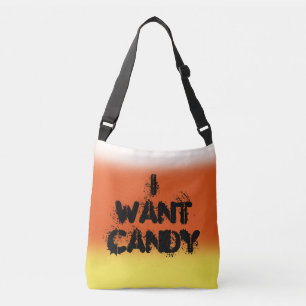 Bolsa Ajustável "Eu quero doces", doce Corn Crossbody Bag