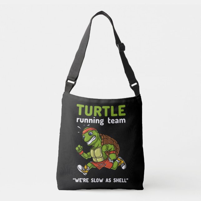Bolsa Ajustável Exercício Funny Turtle Running Team Cardio Workout (Frente)