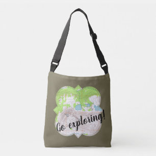 Bolsa Ajustável "Explorar" Quatrefoil do Mapa Topográfico