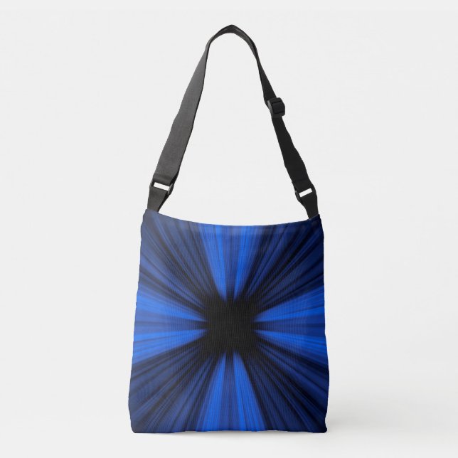Bolsa Ajustável Explosão de linhas de velocidade azul (Frente)