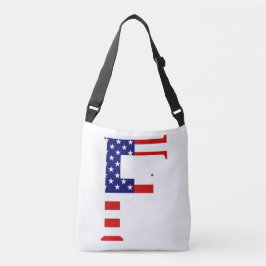 Bolsa Ajustável F Monograma sobreposto no bcnt Flag EUA