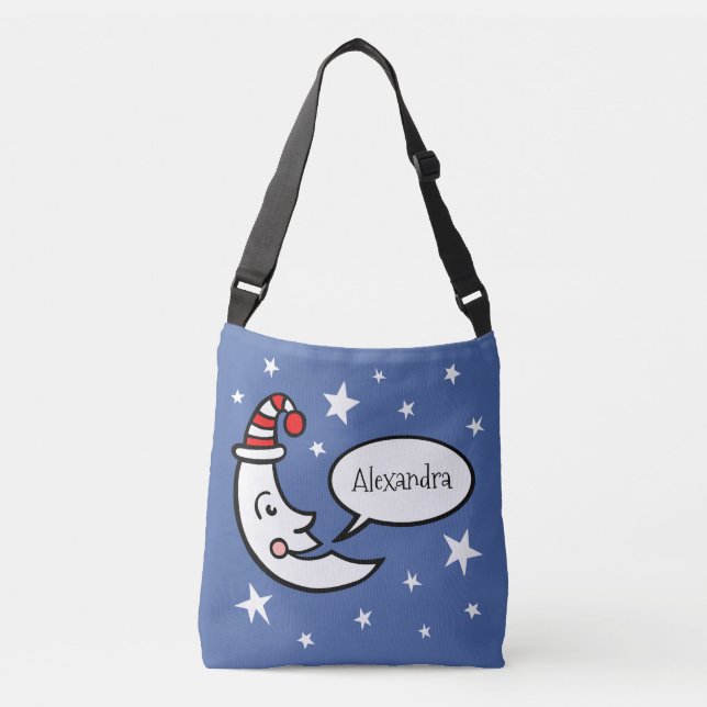 Bolsa Ajustável Face e estrelas da lua personalizadas (Frente)