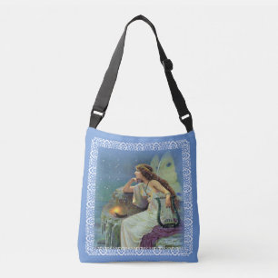 Bolsa Ajustável Fada com palhaço branco no clipe com azul de vela