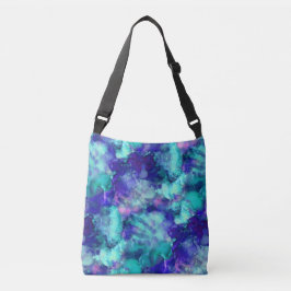 Bolsa Ajustável fantasia azul em aquarelas :