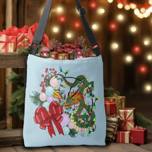 Bolsa Ajustável Fantasia de Dragão Chinês no Natal Coroa de Natal