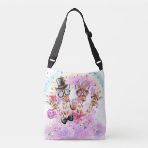Bolsa Ajustável Fantasia Engraçada Girafas nas Nuvens de Algodão D