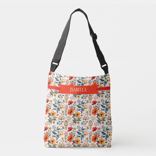 Bolsa Ajustável Fantasia Floral Boho (Frente)