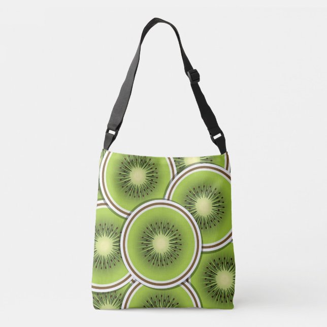 Bolsa Ajustável Fatias de fruta de kiwi funky (Verso)