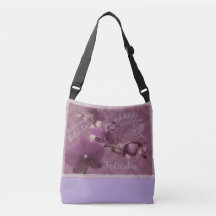 Felicidade e Beleza floral roxo vintage